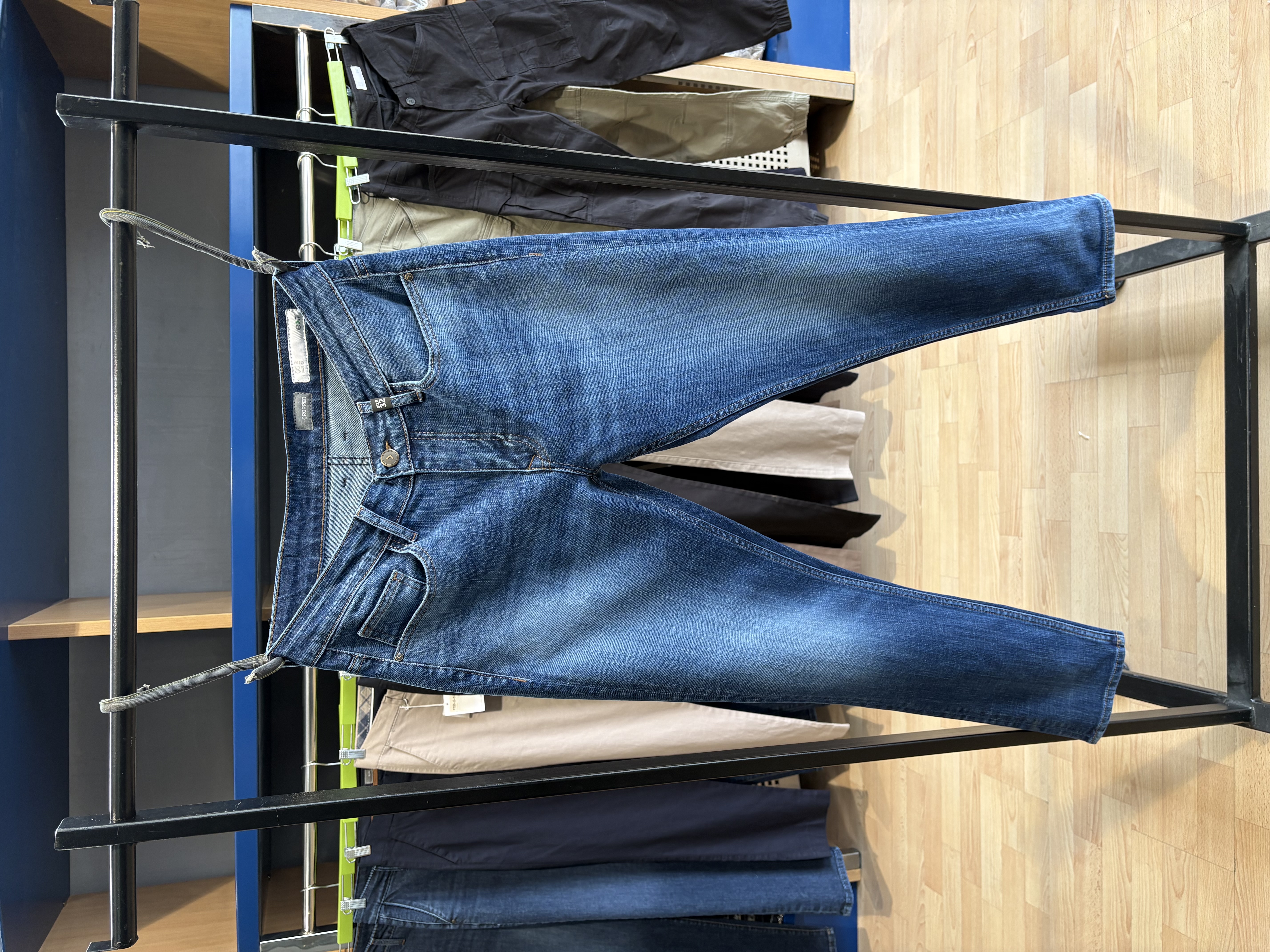 Cropped Exit farmerica E-5011 98%cot — Cropped fit, Plava sa ispranim efektom