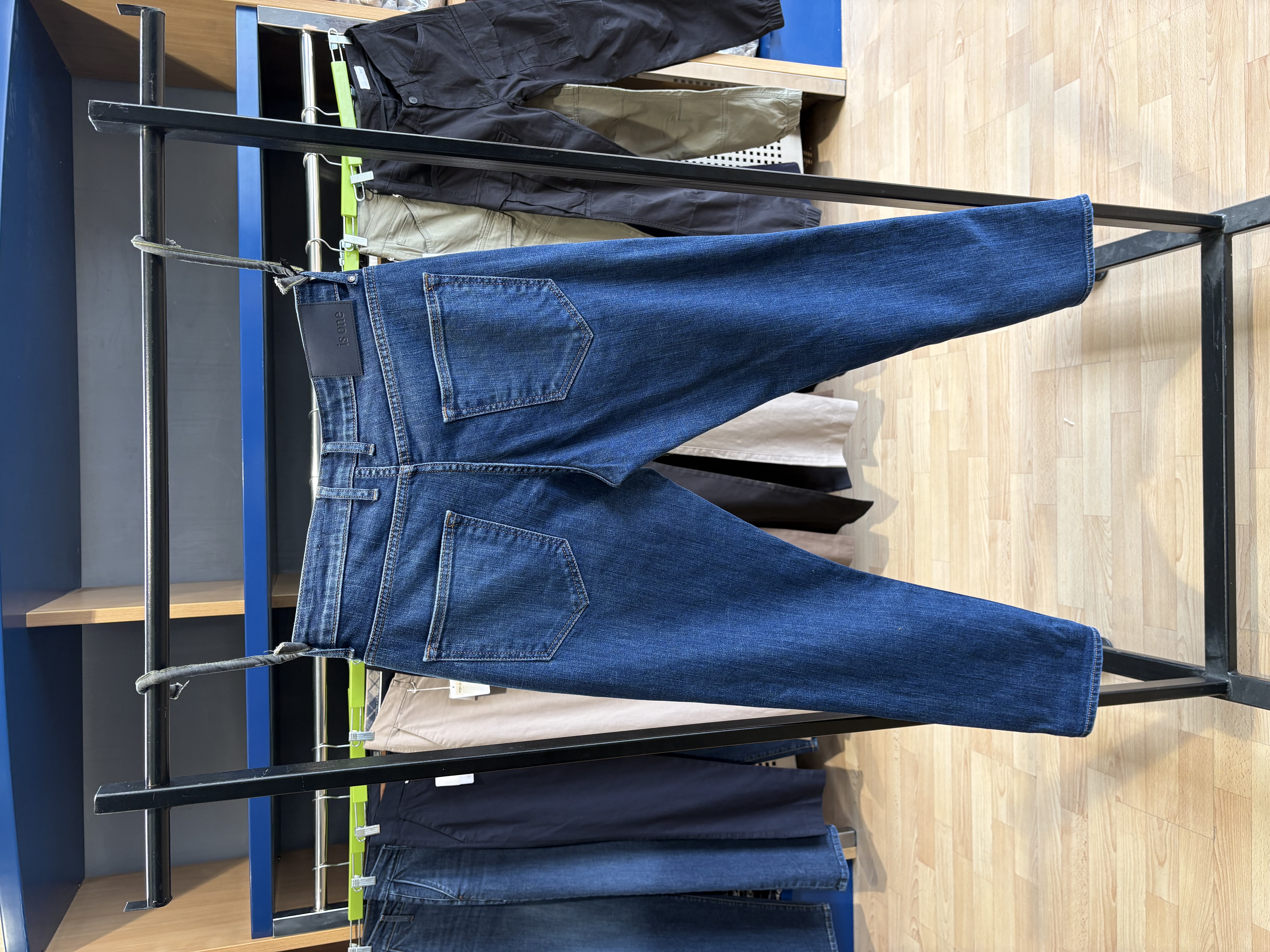 Cropped Exit farmerica E-5012 98%pamuk 2%elastin — Cropped fit, Plava sa ispranim efektom — slika 2